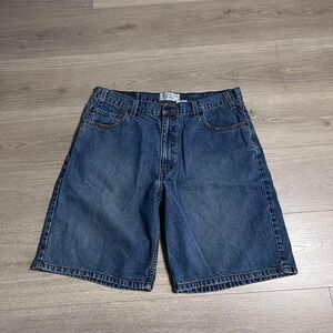 Levi Strauss Signature Baggy Blue Denim Jean‎ Shorts Jorts